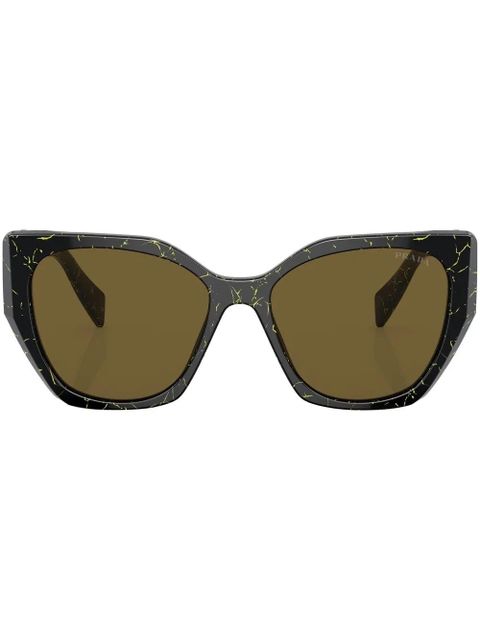 Prada Eyewear marble-print cat-eye sunglasses - Black - zdjęcie produktu nr 1