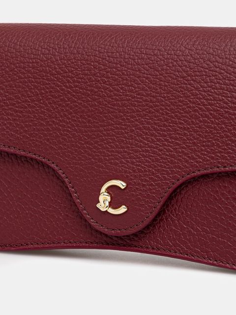 Coccinelle torebka skórzana kolor bordowy E5 SSL 27 01 01