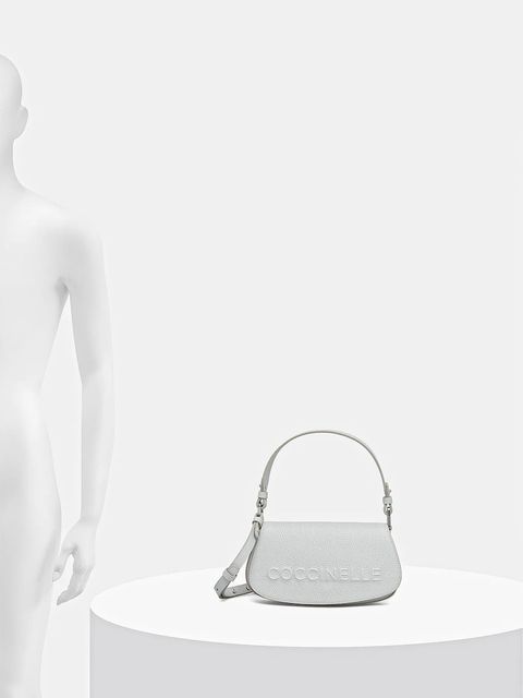Coccinelle torebka skórzana kolor szary E5 QBB 52 01 01