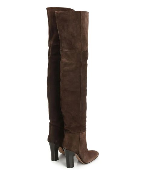 Paris Texas 100mm Lavinia suede thigh-high boots - Brown - zdjęcie produktu nr 2