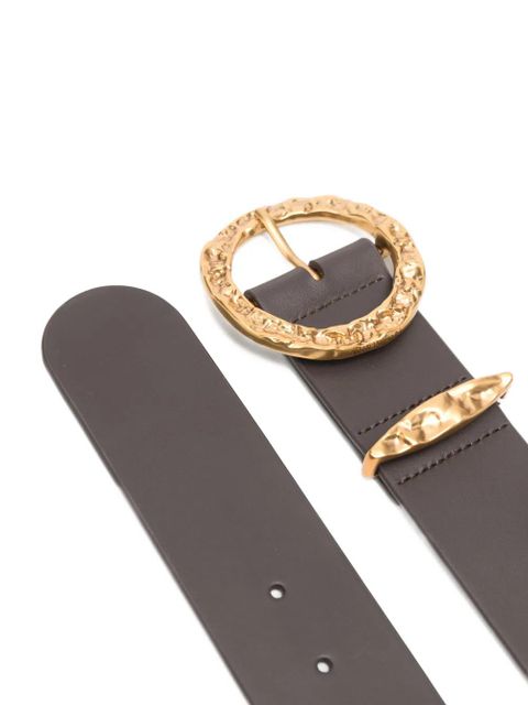 ZIMMERMANN Solena textured round buckle belt - Brown