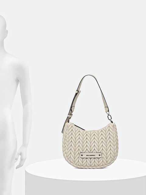 Karl Lagerfeld torebka K/WEAVE kolor beżowy B1W30080