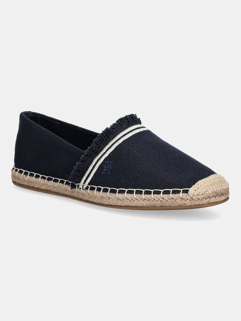 Tommy Hilfiger espadryle FRINGE CANVAS CLOSED ESPADRILLE kolor granatowy FW0FW08881 - zdjęcie produktu nr 1