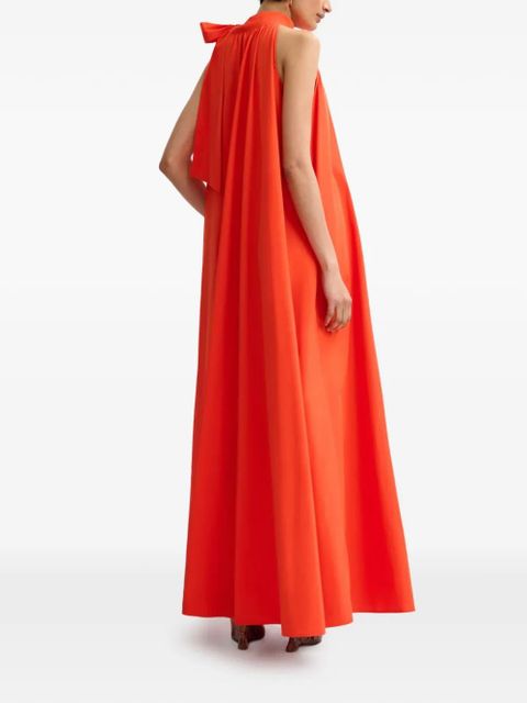Essentiel Antwerp knot-detail A-line maxi dress - Orange