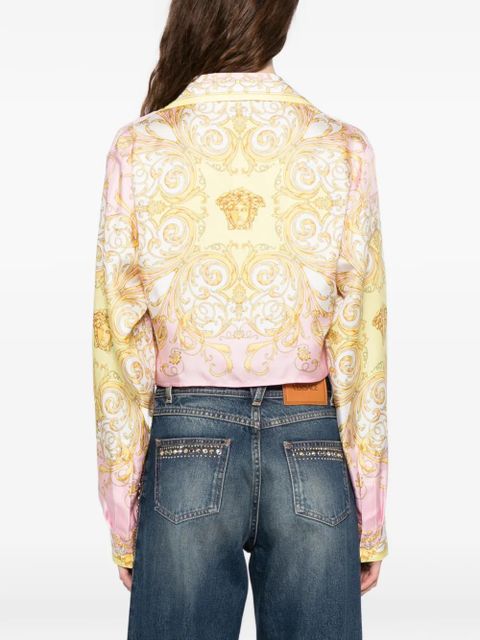 Versace printed silk twill shirt - Pink