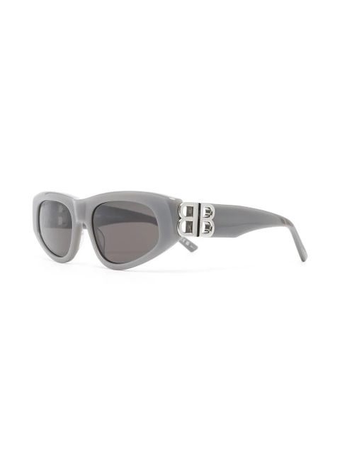 Balenciaga Eyewear logo-plaque biker sunglasses - Grey - zdjęcie produktu nr 2