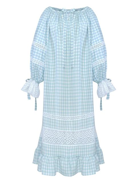 Sleeper checked midi dress - Blue - zdjęcie produktu nr 1