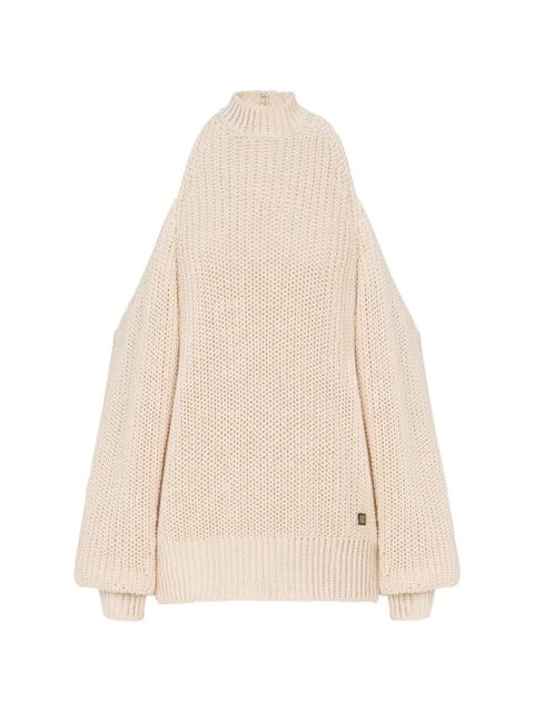 Balmain open-shoulder sweater - Neutrals - zdjęcie produktu nr 1