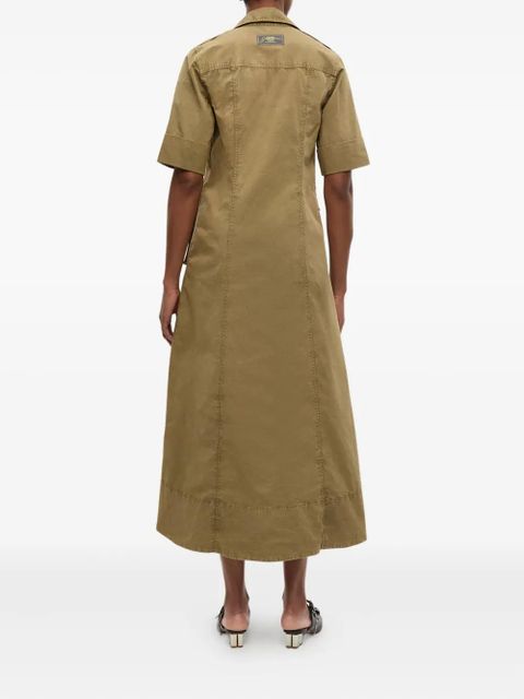 GANNI denim midi dress - Green