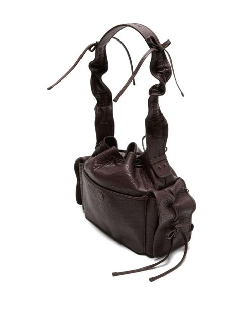 Acne Studios ruffled drawstring shoulder bag - Brown - zdjęcie produktu nr 2