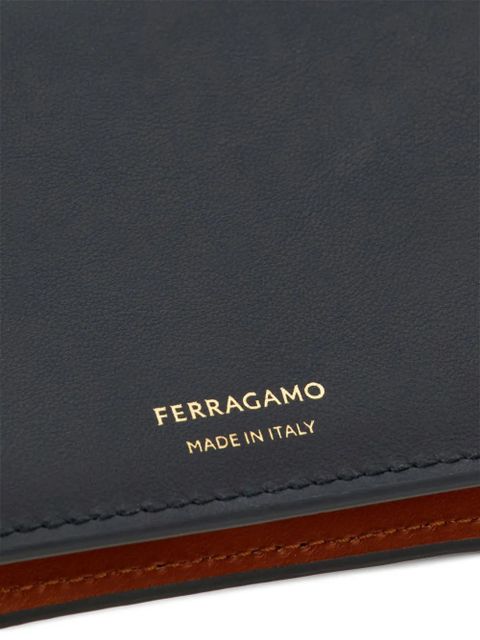 Ferragamo logo-stamp leather wallet - Black