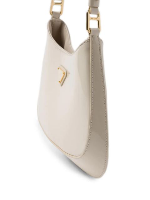 Prada Cleo patent-leather shoulder bag - Neutrals