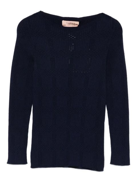 TWINSET ribbed top - Blue - zdjęcie produktu nr 1