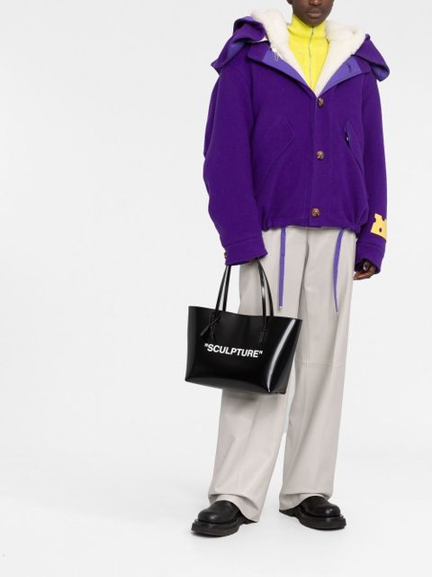 Off-White slogan-print tote bag - Black - zdjęcie produktu nr 2