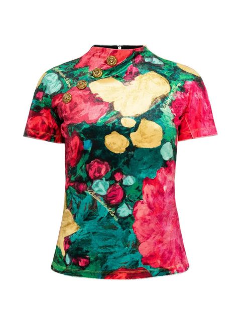 Balmain floral top - Red - zdjęcie produktu nr 1
