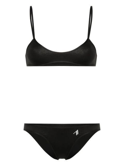 The Attico rubberised-logo bikini - Black - zdjęcie produktu nr 1