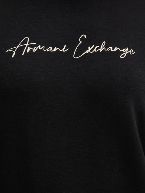 Armani Exchange bluza damska kolor czarny z aplikacją XW000835 AF13397