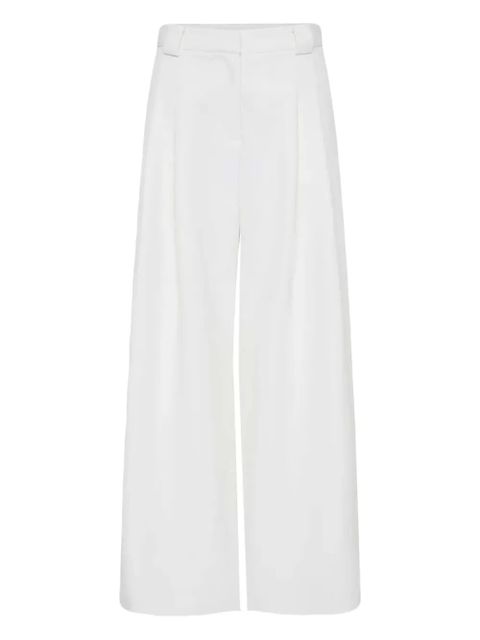 St. Agni pleated wide-leg trousers - White - zdjęcie produktu nr 1