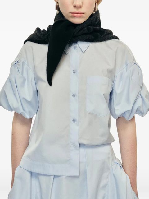 Simone Rocha logo-embroidered scarf - Black - zdjęcie produktu nr 2