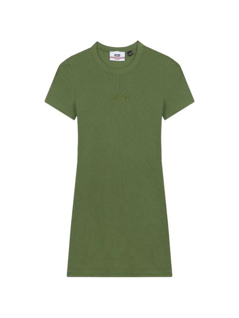 GCDS logo-detail mini dress - Green - zdjęcie produktu nr 1