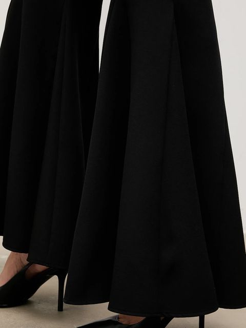 Answear.LAB spodnie damskie kolor czarny dzwony high waist