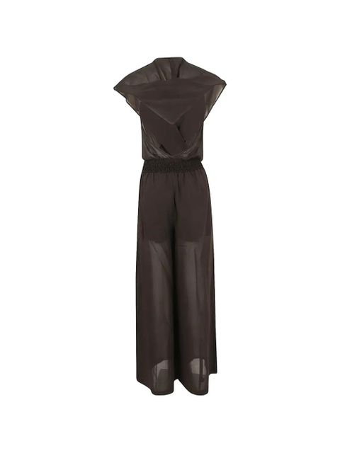 PINKO hooded flared jumpsuit - Brown - zdjęcie produktu nr 2