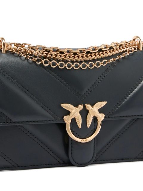 PINKO mini Love Bag One chevron shoulder bag - Grey