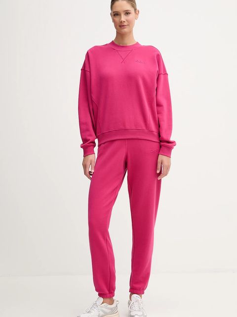 Dkny bluza bawełniana damska kolor różowy gładka DP5T1406 - zdjęcie produktu nr 2