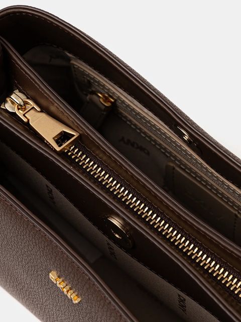 Dkny torebka skórzana kolor brązowy R44E1I54