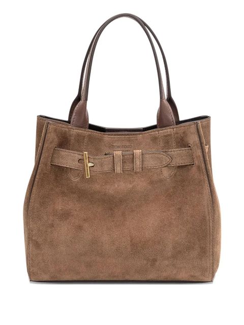 TOM FORD Audrey suede tote bag - Brown - zdjęcie produktu nr 1