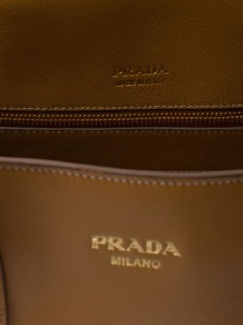 Prada large leather tote bag - Brown - zdjęcie produktu nr 2