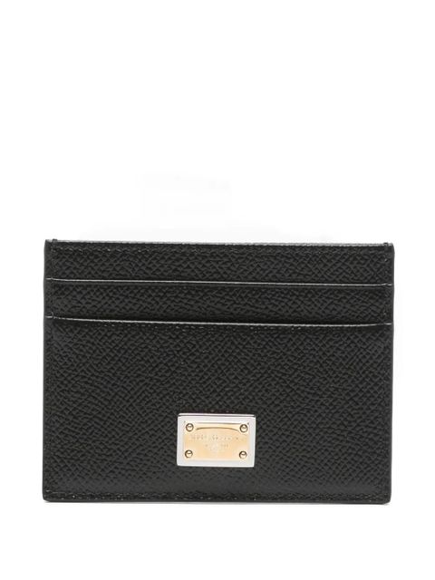 Dolce & Gabbana logo-plaque leather card holder - Black - zdjęcie produktu nr 1