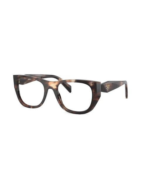 Prada Eyewear geometric-frame glasses - Brown - zdjęcie produktu nr 2