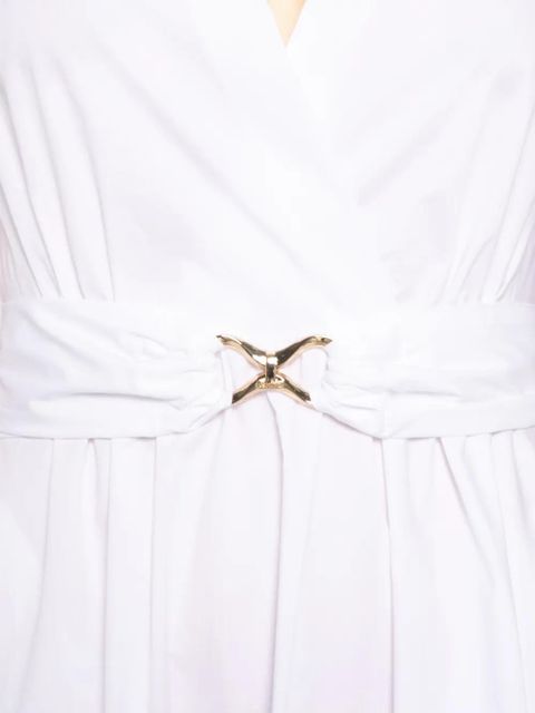 TWINSET V-neck midi dress - White