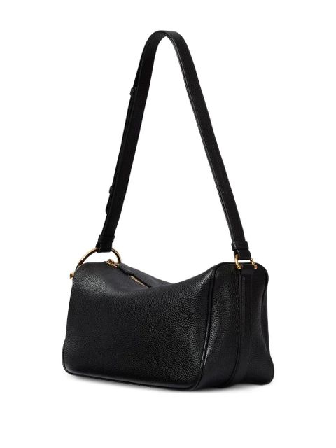 Gucci medium Half Horsebit grained-leather shoulder bag - Black - zdjęcie produktu nr 2