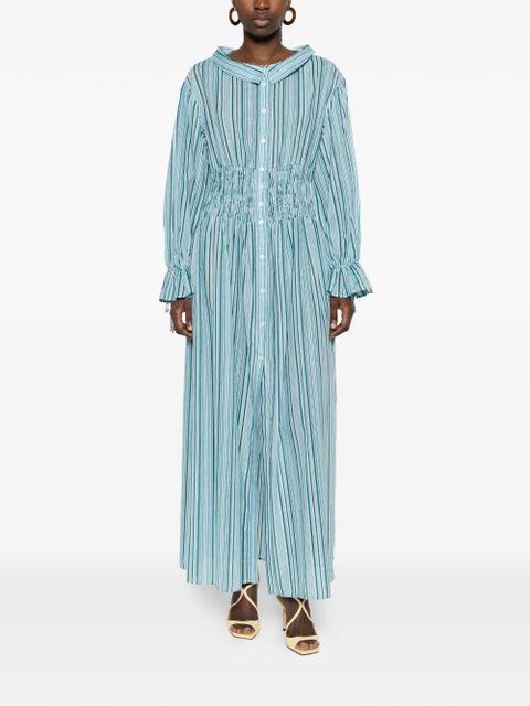PINKO striped ruffle maxi dress - Blue - zdjęcie produktu nr 2
