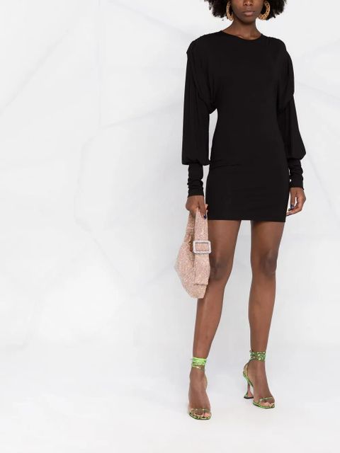 The Attico gathered-sleeve detail dress - Black - zdjęcie produktu nr 2