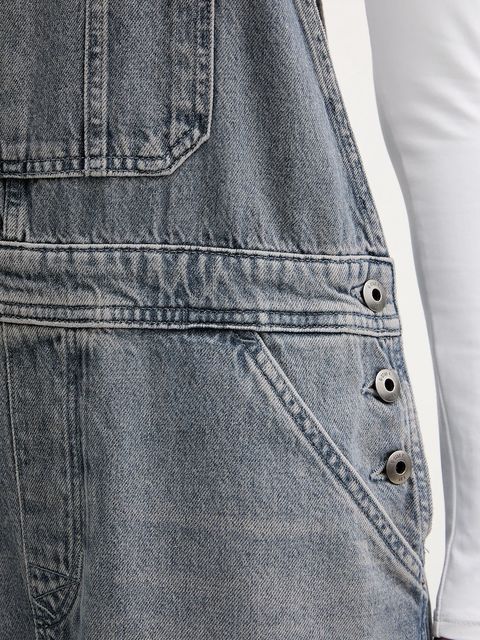 G-Star sukienka jeansowa Carpenter Dungaree kolor niebieski maxi prosta D27931-D943