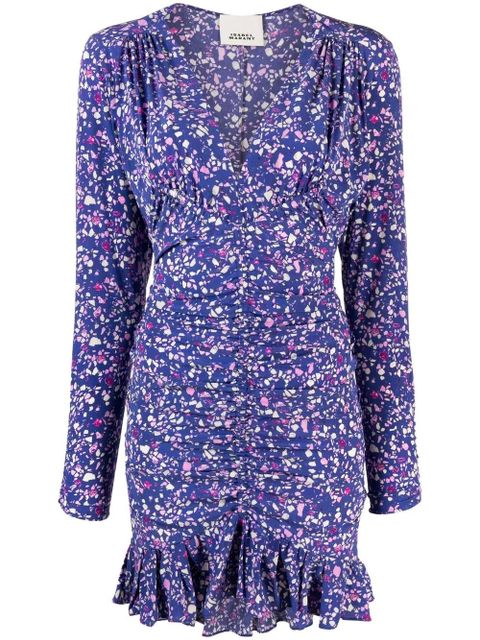 ISABEL MARANT Lara floral-print mini dress - Blue - zdjęcie produktu nr 1