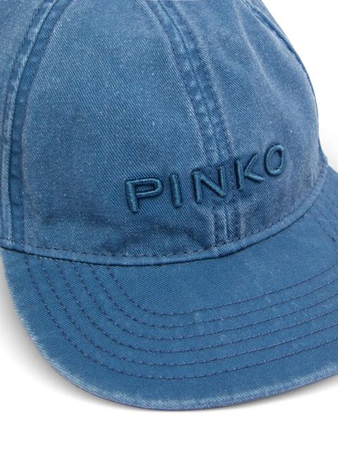 PINKO Embroidered cotton hat - Blue - zdjęcie produktu nr 2