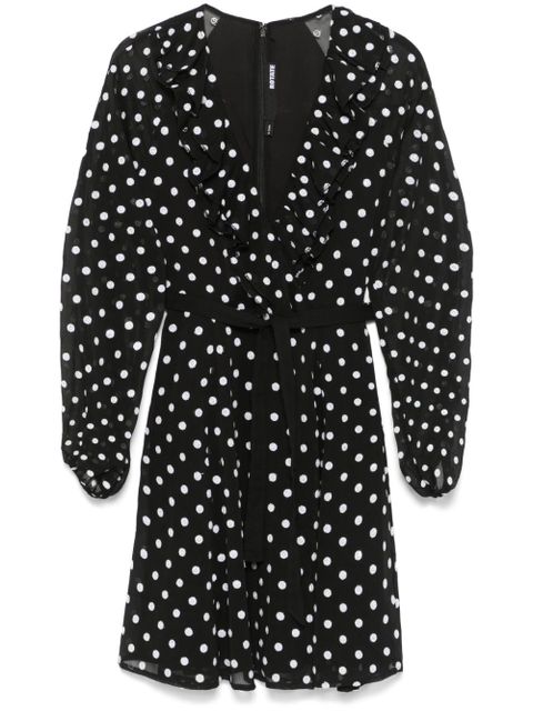 ROTATE BIRGER CHRISTENSEN ruffle-detail chiffon mini dress - Black - zdjęcie produktu nr 1