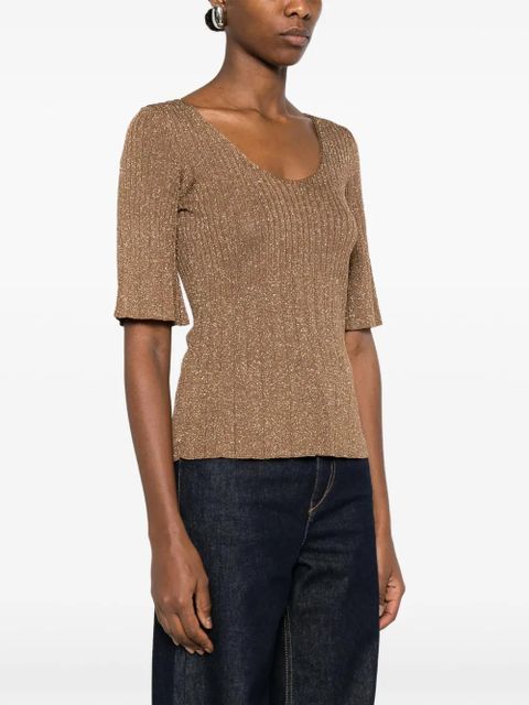 TWINSET lurex top - Brown
