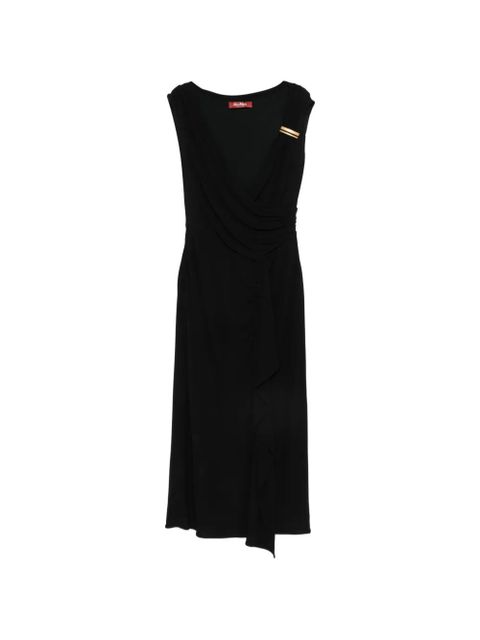 Max Mara ruched-detail draped dress - Black - zdjęcie produktu nr 1