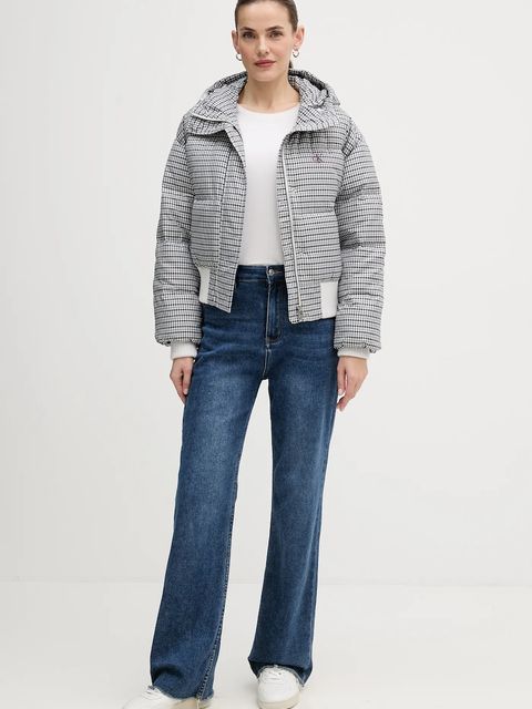 Calvin Klein Jeans kurtka puchowa kolor szary zimowa LV044D516G