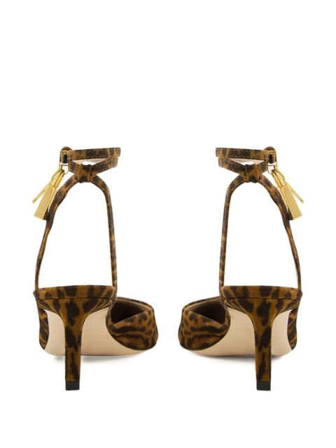 TOM FORD Ocelot padlock-detail pumps - Brown