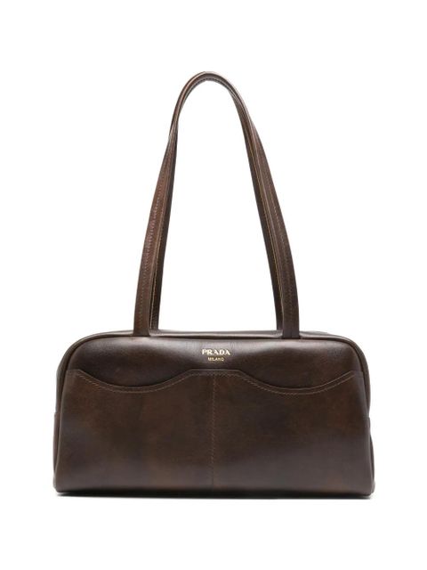 Prada leather shoulder bag - Brown - zdjęcie produktu nr 1