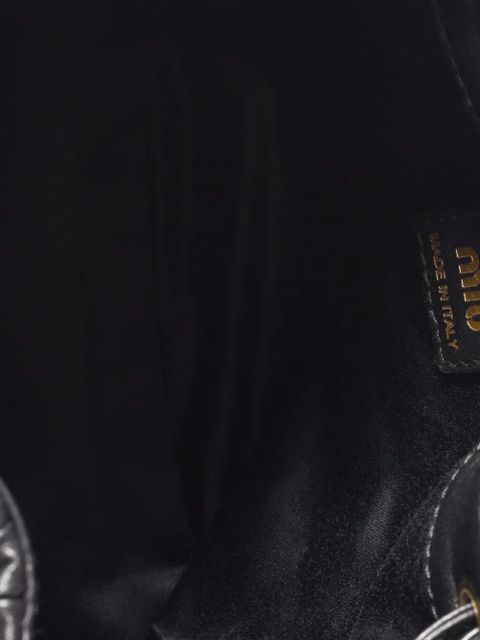 Miu Miu matelassé drawstring clutch bag - Black