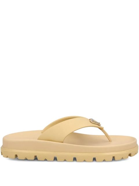 Prada logo-plaque flip-flops - Neutrals - zdjęcie produktu nr 1