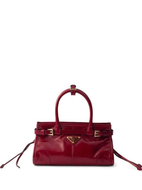Prada mini Bonnie leather tote bag - Red - zdjęcie produktu nr 1