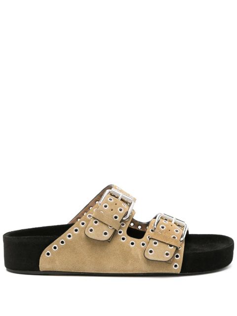 ISABEL MARANT Lennyo eyelet-embellished sandals - Neutrals - zdjęcie produktu nr 1